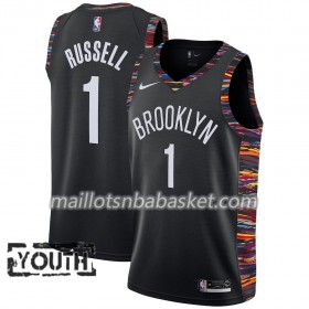 Maillot Enfant Brooklyn Nets D'Angelo Russell 1 2018-19 Nike City Edition Noir Swingman